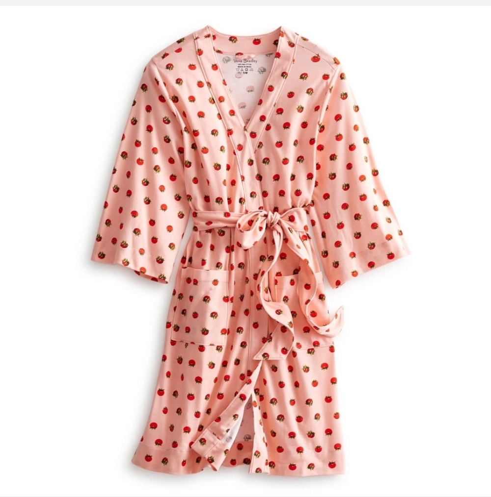 Vera Bradly Knit RobeTiny tomatoes coral in Cotton